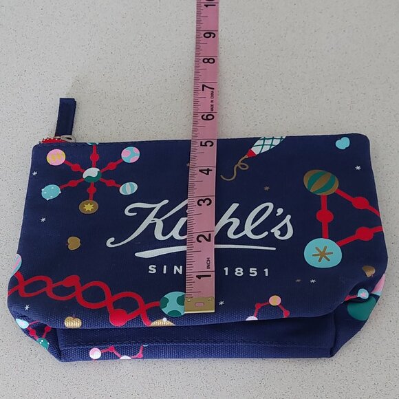Kiehl's Since 1851 Blue Holiday Cosmetic Make-up Zip Case (NWOT) - Picture 14 of 16